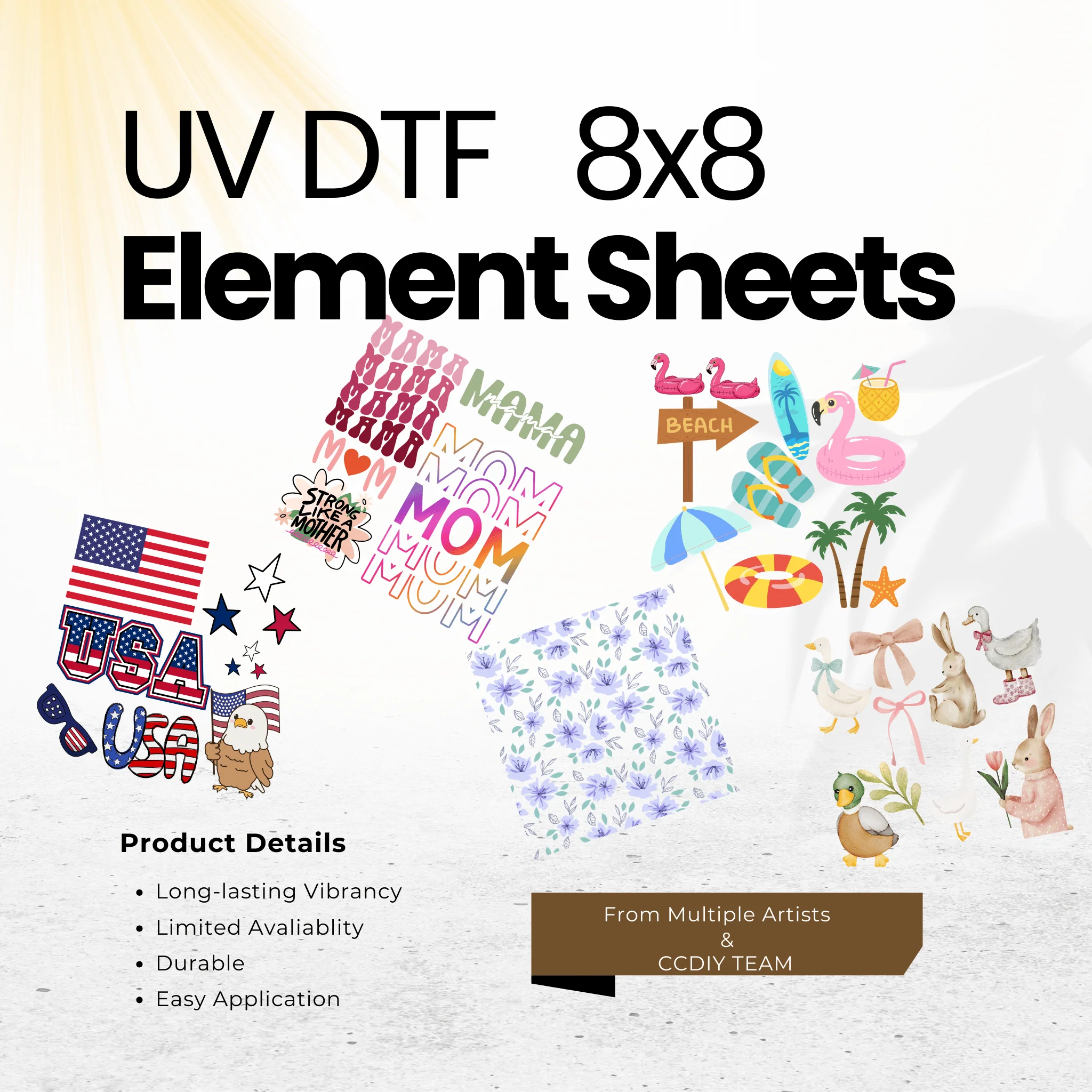 UV DTF Element Sheets